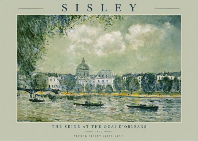 Sisley The Seine at the Quai D'orléans No2 - Poszter