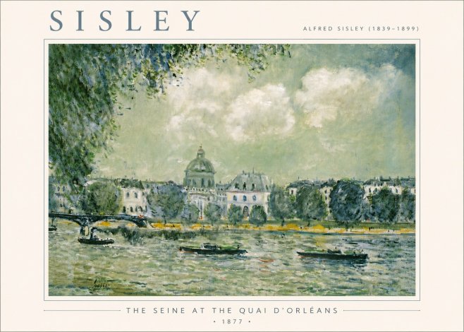 Sisley The Seine at the Quai D'orléans No6 - Poszter
