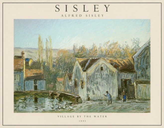 Sisley Village by the Water No1 - Poszter