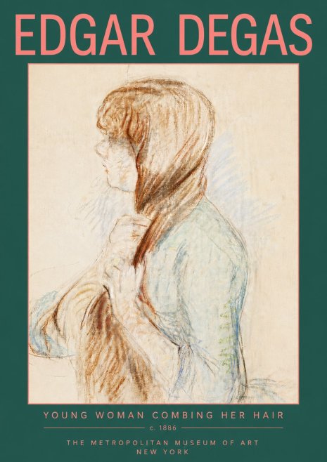 Edgar Degas Young Woman Combing Her Hair No5 - Poszter