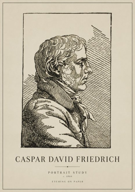 Caspar David Friedrich Portrait Study No1 - Poszter