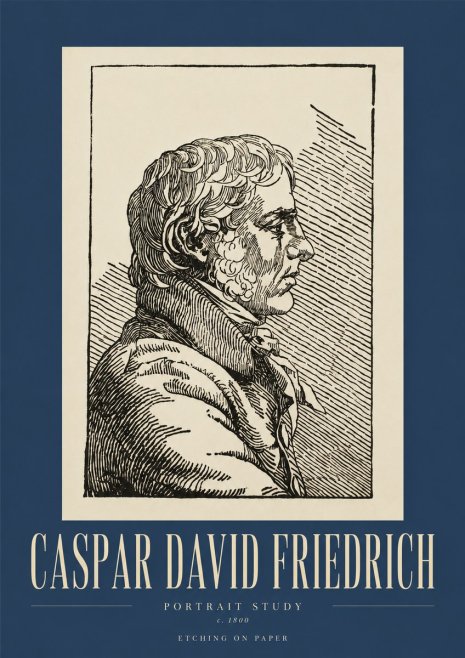 Caspar David Friedrich Portrait Study No3 - Poszter