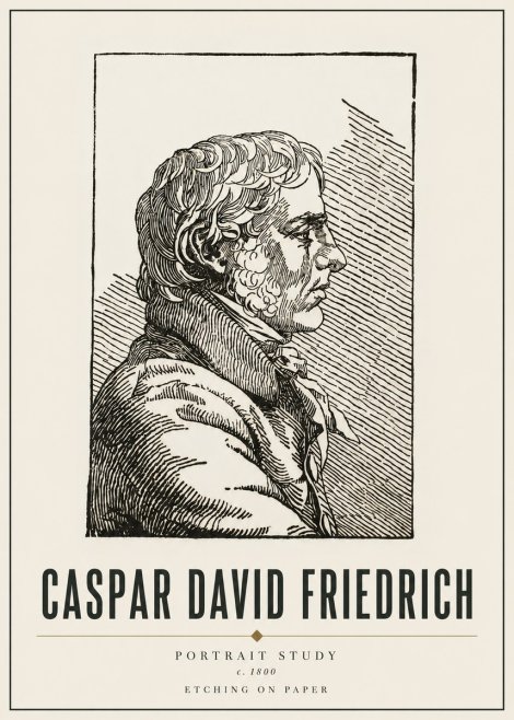 Caspar David Friedrich Portrait Study No4 - Poszter