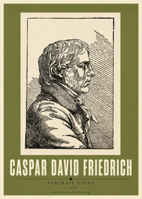 Caspar David Friedrich Portrait Study No5 - Poszter