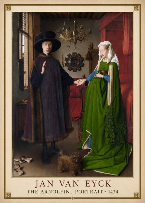 Jan van Eyck The Arnolfini Portrait VI No1 - Poszter