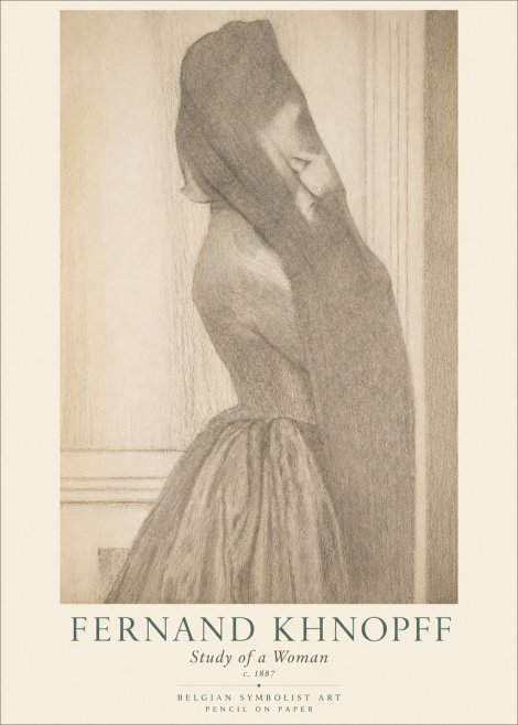Fernand Khnopff Study of a Woman No1 - Poszter