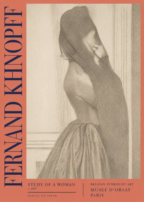 Fernand Khnopff Study of a Woman No2 - Poszter