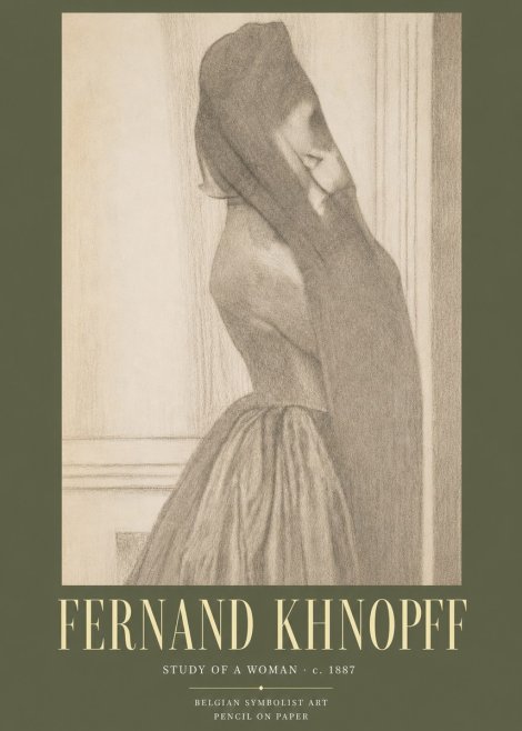 Fernand Khnopff Study of a Woman No3 - Poszter