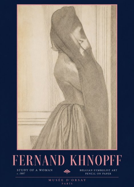 Fernand Khnopff Study of a Woman No4 - Poszter