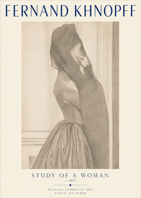 Fernand Khnopff Study of a Woman No5 - Poszter