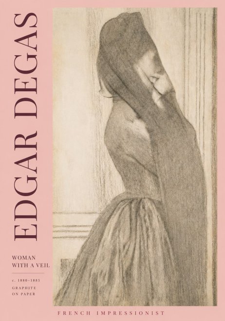 Edgar Degas Woman with a Veil No3 - Poszter