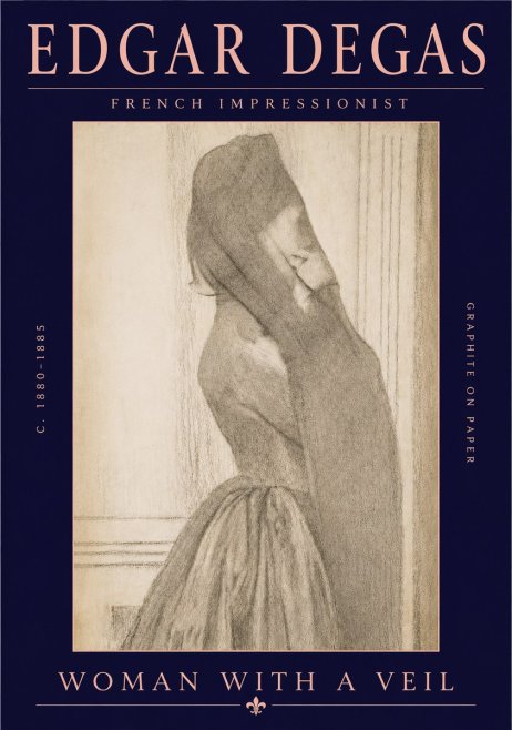 Edgar Degas Woman with a Veil No5 - Poszter