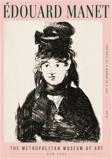 Édouard Manet Portrait of a Woman in a Hat No3 - Poszter