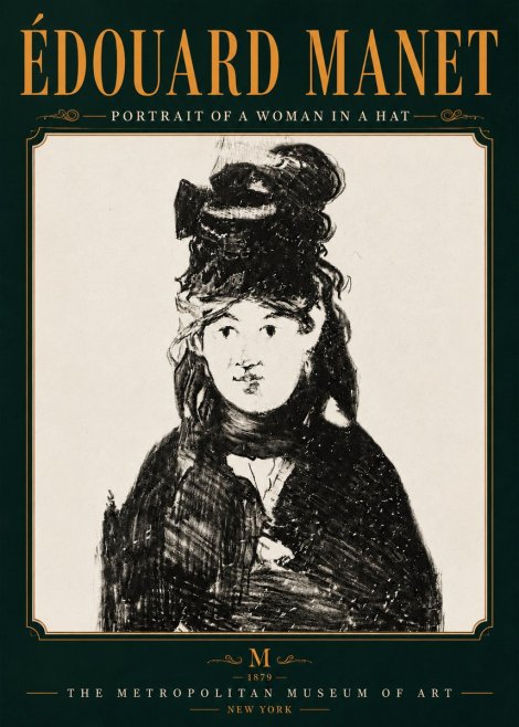 Édouard Manet Portrait of a Woman in a Hat No6 - Poszter