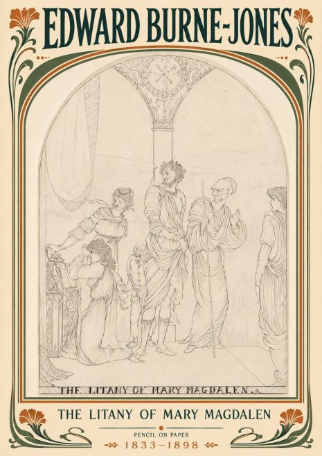 Edward Burne-Jones The Litany of Mary Magdalen No5 - Poszter