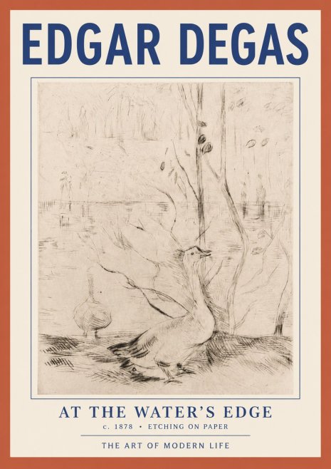 Edgar Degas At the Water's Edge No2 - Poszter