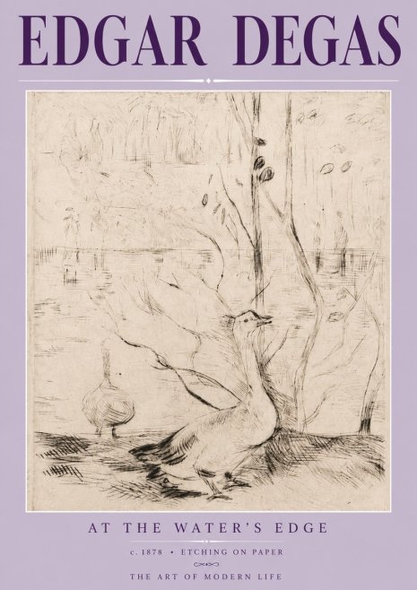 Edgar Degas At the Water's Edge No3 - Poszter