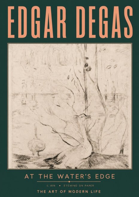 Edgar Degas At the Water's Edge No4 - Poszter