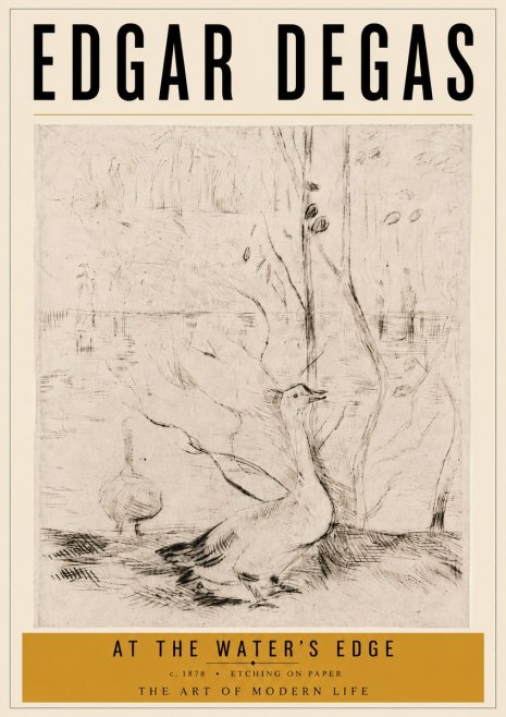 Edgar Degas At the Water's Edge No6 - Poszter
