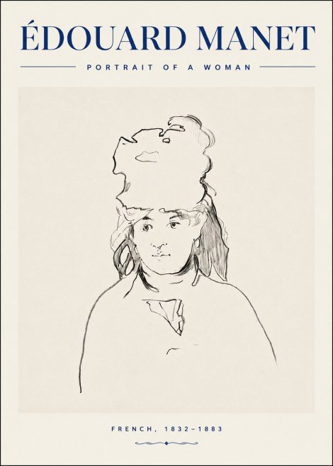 Édouard Manet Portrait of a Woman No4 - Poszter