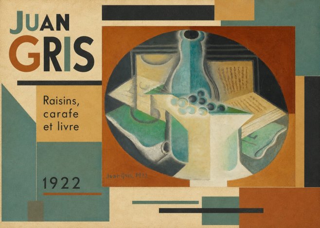 Juan Gris Raisins, Carafe Et Livre No2 - Poszter