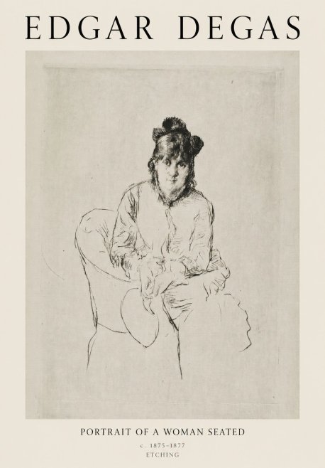 Edgar Degas Portrait of a Woman Seated No1 - Poszter