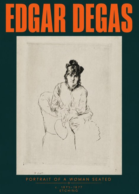Edgar Degas Portrait of a Woman Seated No3 - Poszter