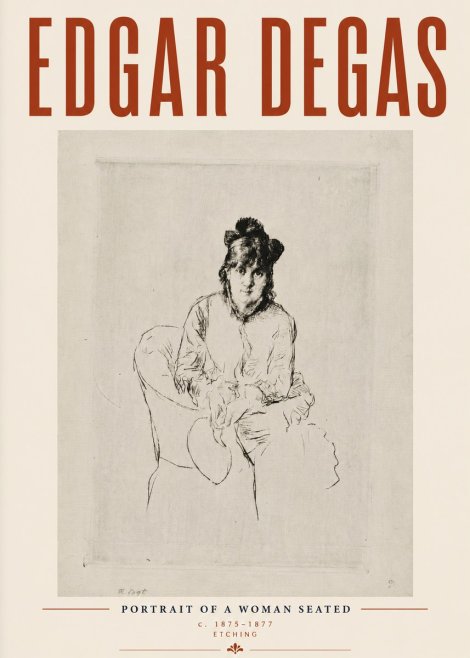 Edgar Degas Portrait of a Woman Seated No6 - Poszter