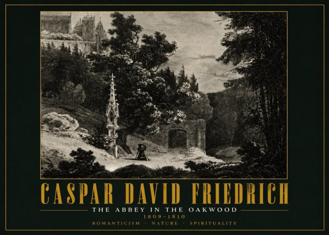 Caspar David Friedrich The Abbey in the Oakwood No5 - Poszter