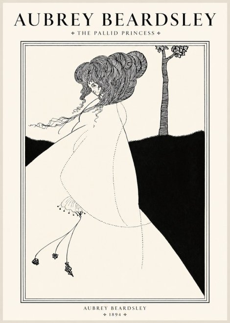 Aubrey Beardsley The Pallid Princess No1 - Poszter