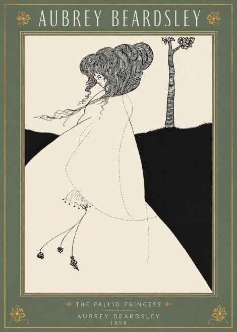 Aubrey Beardsley The Pallid Princess No3 - Poszter