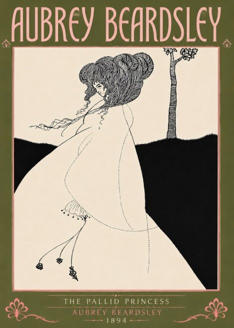 Aubrey Beardsley The Pallid Princess No5 - Poszter