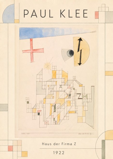 Paul Klee Haus Der Firma Z No1 - Poszter