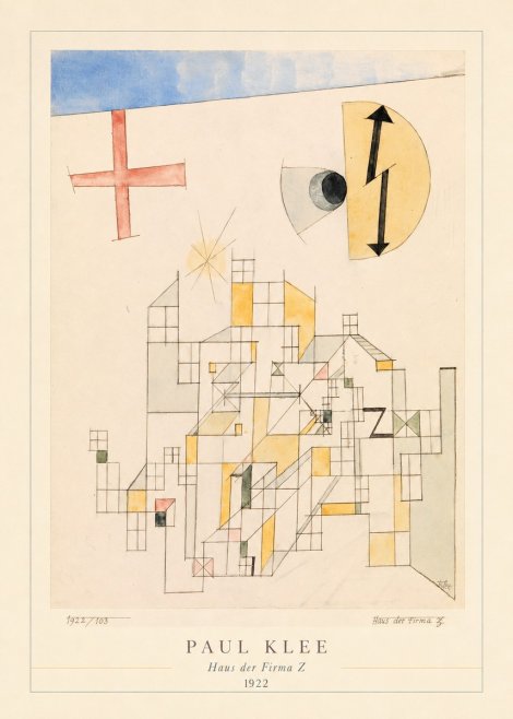 Paul Klee Haus Der Firma Z No4 - Poszter