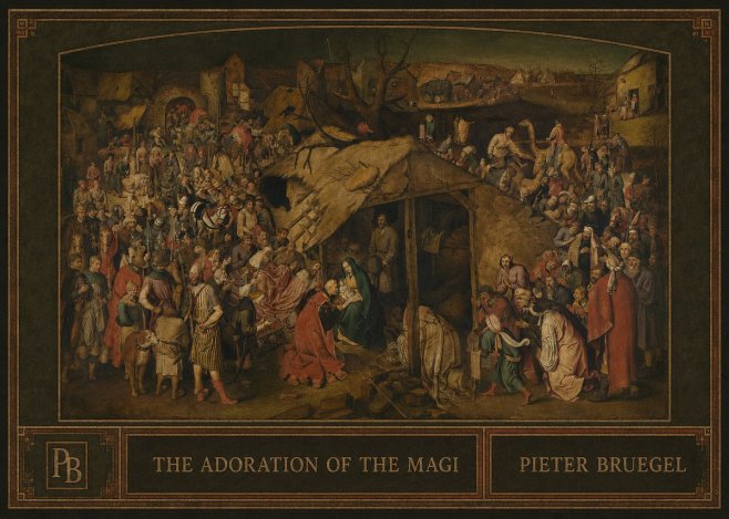 Pieter Bruegel The Adoration of the Magi No4 - Poszter