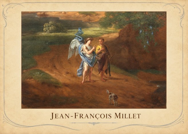 Jean-François Millet Tobias and the Angel No3 - Poszter