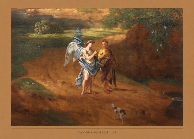 Jean-François Millet Tobias and the Angel No6 - Poszter