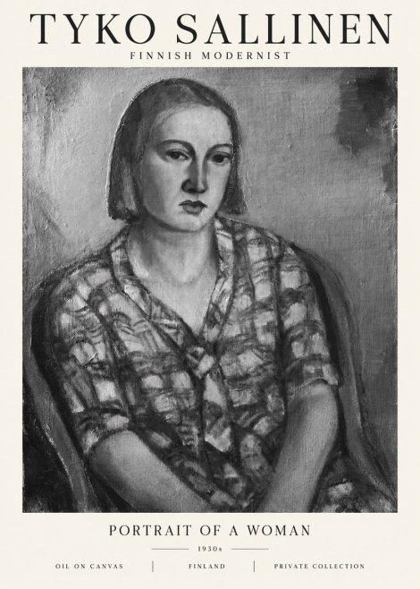 Tyko Sallinen Portrait of a Woman I No1 - Poszter