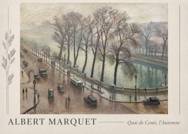 Albert Marquet Quai De Conti, L'automne No1 - Poszter