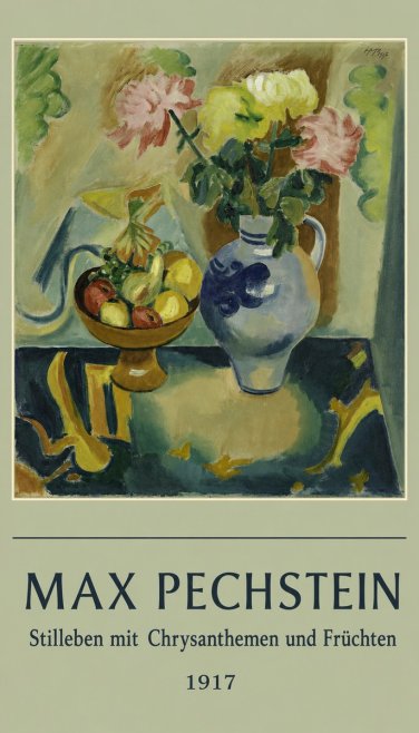 Max Pechstein Stilleben Mit Chrysanthemen Und Früchten No6 - Poszter
