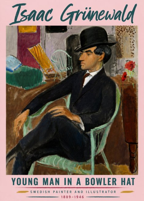 Isaac Grünewald Young Man in a Bowler Hat No6 - Poszter