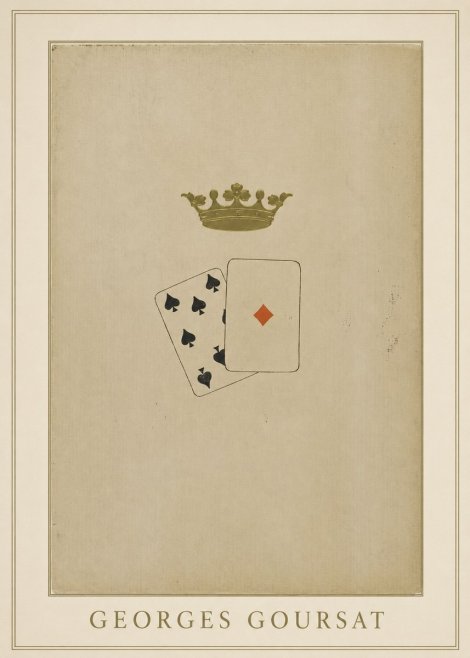 Georges Goursat Crown and Playing Cards No3 - Poszter