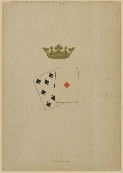 Georges Goursat Crown and Playing Cards No6 - Poszter