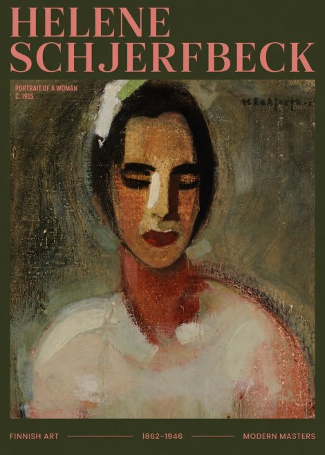 Helene Schjerfbeck Portrait of a Woman III No2 - Poszter