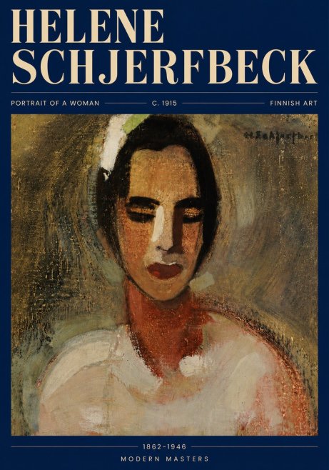 Helene Schjerfbeck Portrait of a Woman III No5 - Poszter
