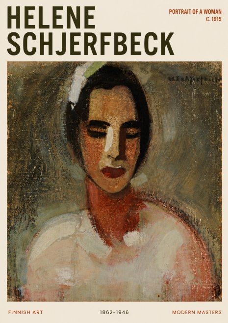 Helene Schjerfbeck Portrait of a Woman III No6 - Poszter