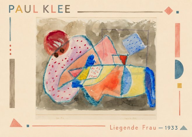 Paul Klee Liegende Frau - 1933 No1 - Poszter