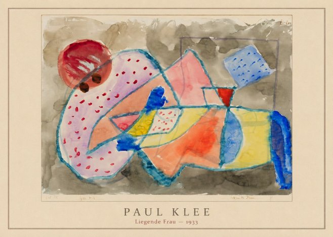 Paul Klee Liegende Frau - 1933 No4 - Poszter