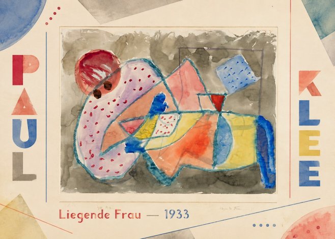 Paul Klee Liegende Frau - 1933 No6 - Poszter
