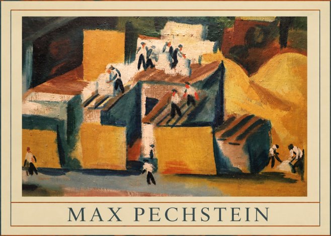 Max Pechstein Workers on Rooftops No5 - Poszter